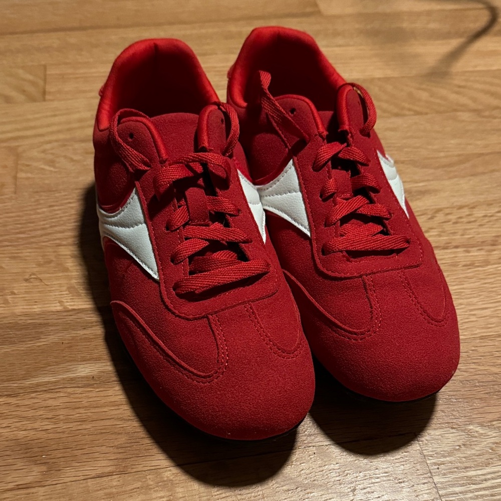 ✅ AVIA Classic Memory Foam Sneakers Athletic Shoes Size 10 US Men’s  -Red/ White